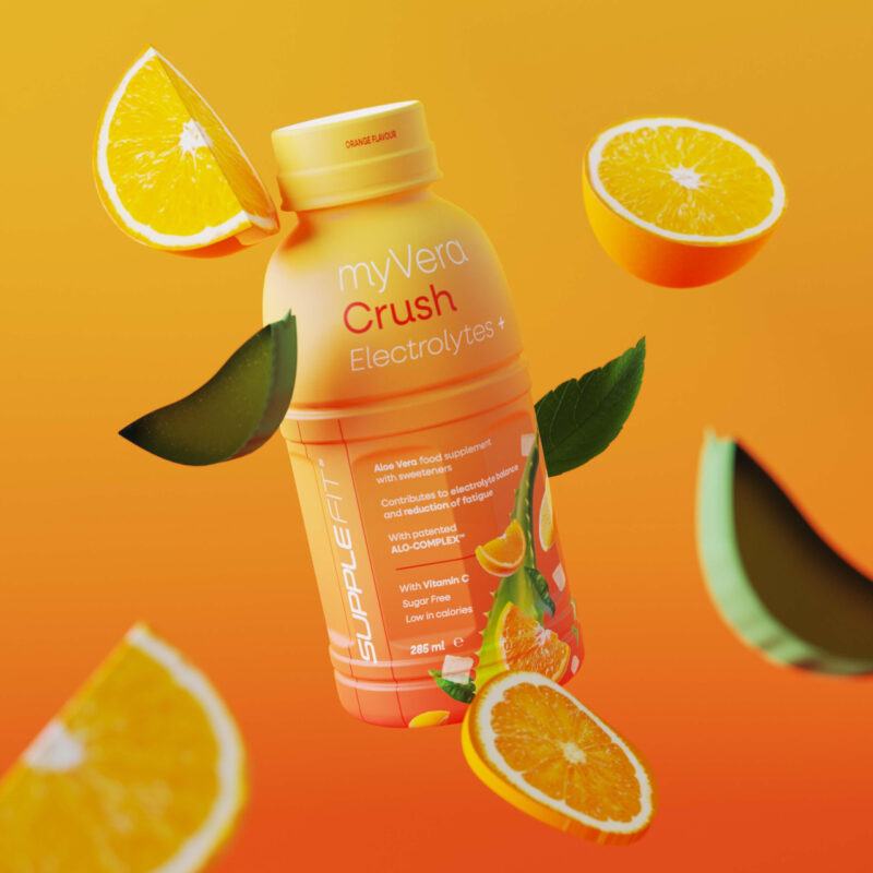 MYVERA CRUSH Electrolytes + | Complément alimentaire avec édulcorants en bouteilles unidose de 285 ml (lot de 6) - 1710 ml – Image 2