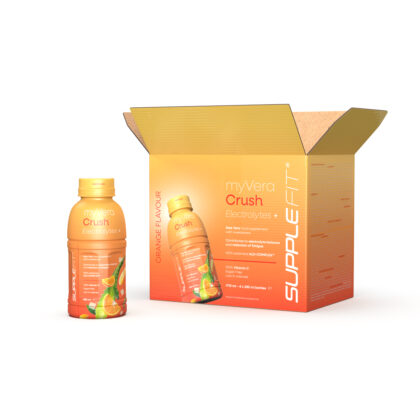 MYVERA CRUSH Electrolytes + | Complément alimentaire avec édulcorants en bouteilles unidose de 285 ml (lot de 12) - 3420 ml