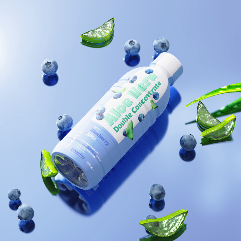 ALOE VERA jus et pulpe avec jus de Myrtille - 675 ml – Image 2