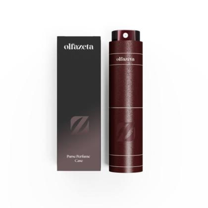 Étui à parfum de poche - Bordeau effet cuir